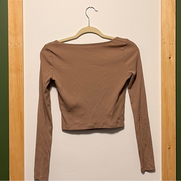 Zara Square Neck Brown Top - Picture 3 of 3
